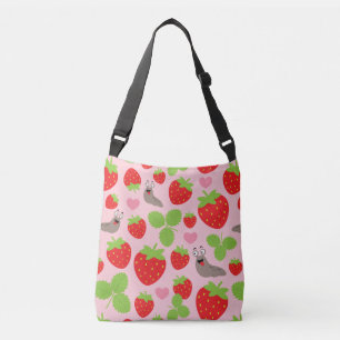 I Love Strawberries Seamless Pattern Crossbody Bag