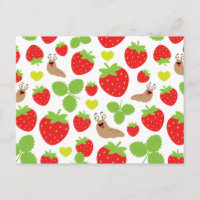 I Love Strawberries Seamless Pattern
