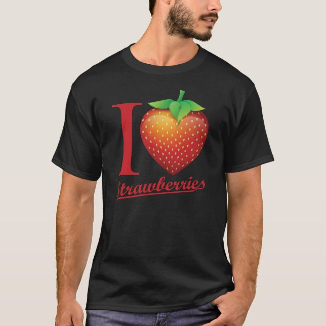 I Love Strawberry T-Shirt (Front)