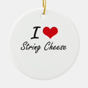 I love String Cheese Ceramic Tree Decoration