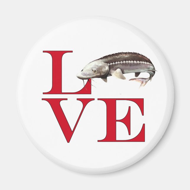 I Love Sturgeon Magnet (Front)