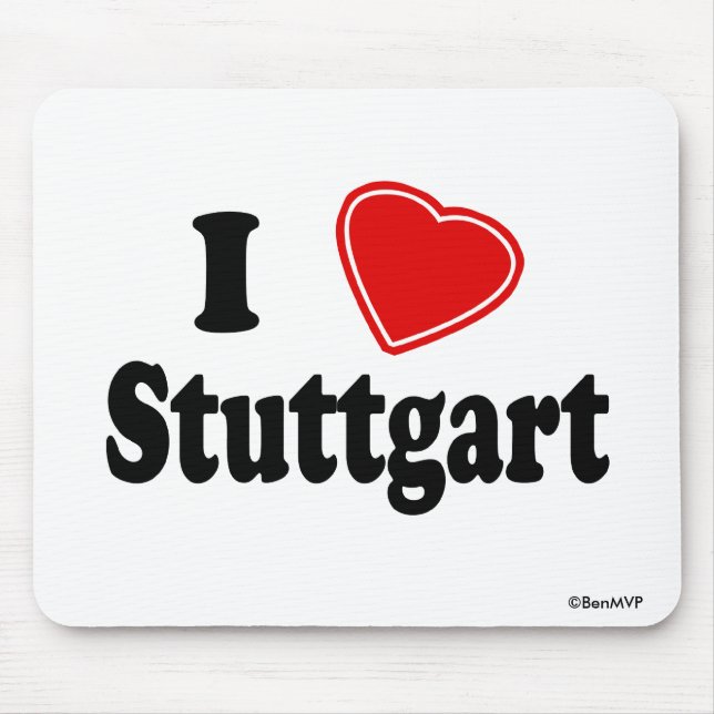 I Love Stuttgart Mouse Mat (Front)