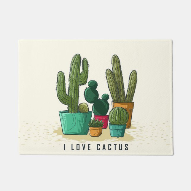 I Love Succulents Doormat (Front)