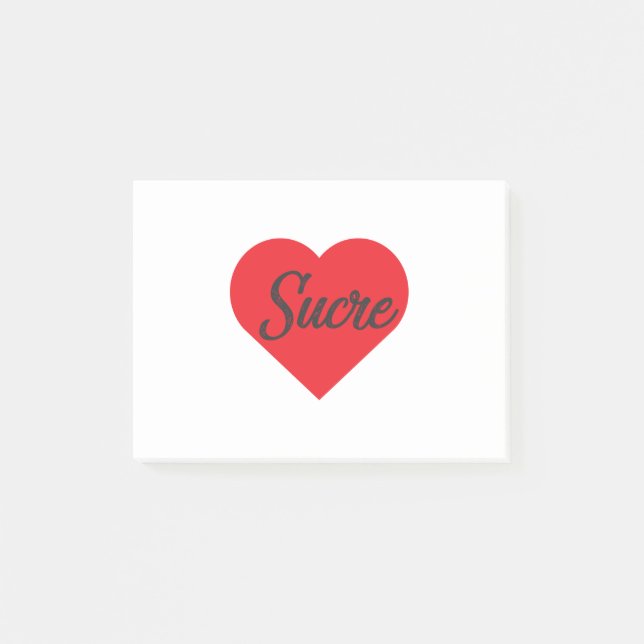 I Love Sucre - Bolivia Post-it Notes (Front)