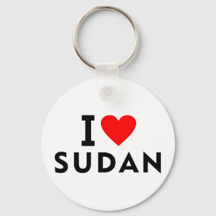 I love Sudan country like heart travel tourism Key Ring
