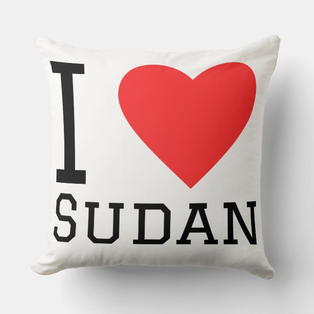 I love Sudan  Cushion (Front)
