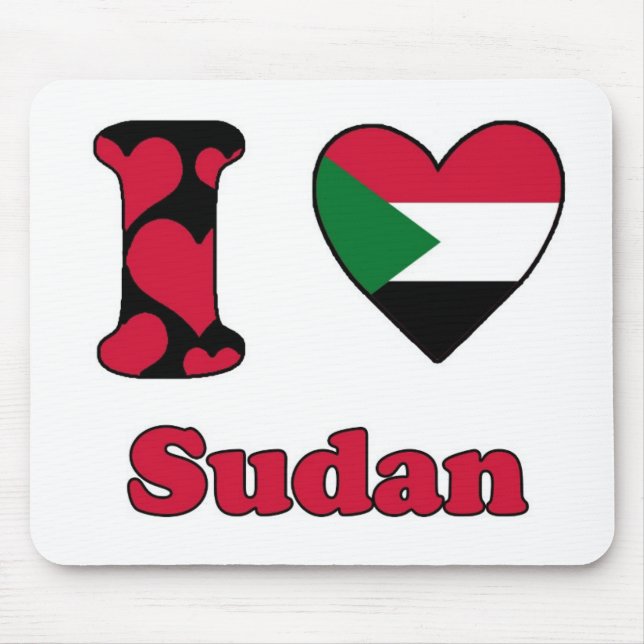 I love Sudan Mouse Mat (Front)