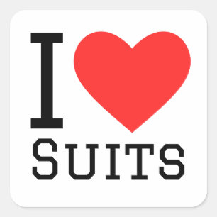 I love suits  square sticker