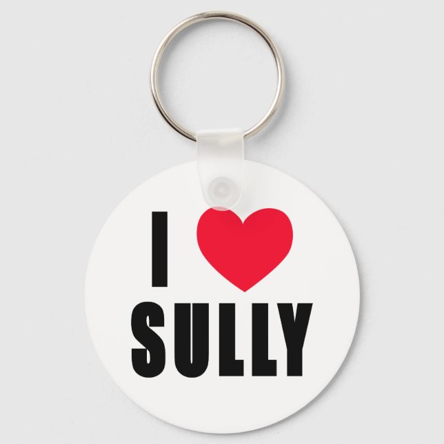 I Love Sully I HEART Sully Key Ring (Front)
