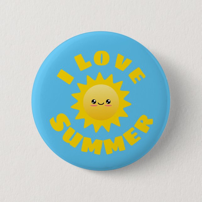 I love Summer Button (Front)
