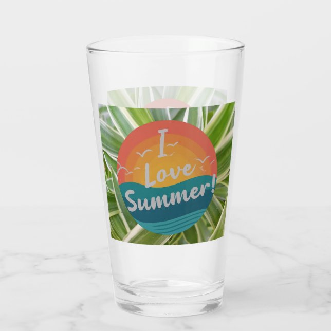 I Love Summer Glass (Back)