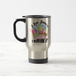 I love Summer - I Scream !!! Travel Mug