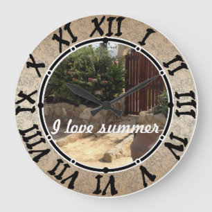 I love summer large clock