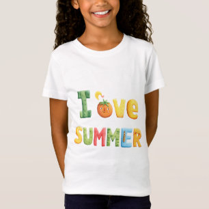 I Love Summer Text T-Shirt