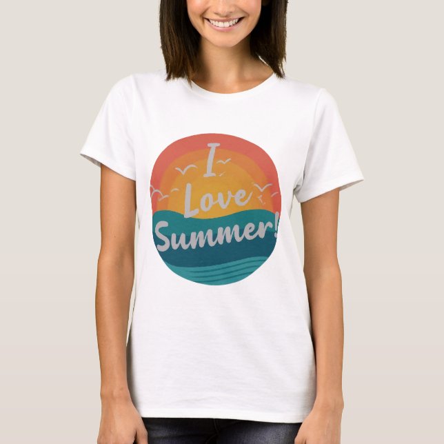 I Love Summer Women's Basic T-Shirt (Front)
