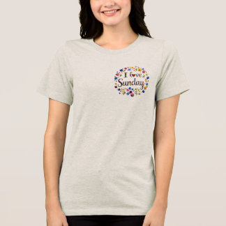 I love Sunday -design by Maaya_Prints, Women's Tri-Blend Shirt
