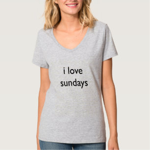 I love Sundays, Weekend Word Sweater Slogan Grey
