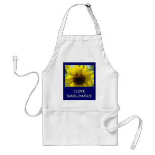 I LOVE SUNFLOWERS Apron Holiday gifts Sun flowers