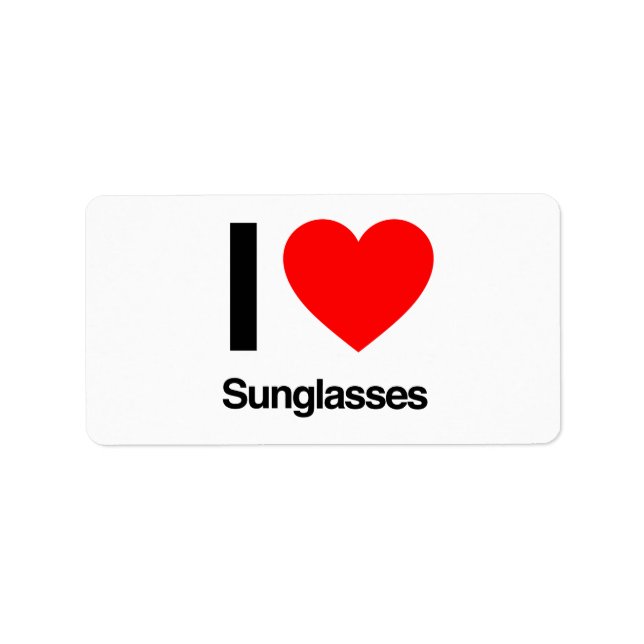 i love sunglasses label (Front)