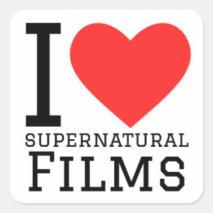 I love supernatural films square sticker