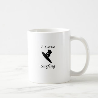 I Love Surfing Coffee Mug