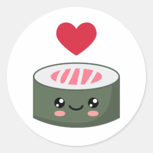 I love Sushi Classic Round Sticker