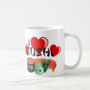 I Love Sushi Coffee Mug