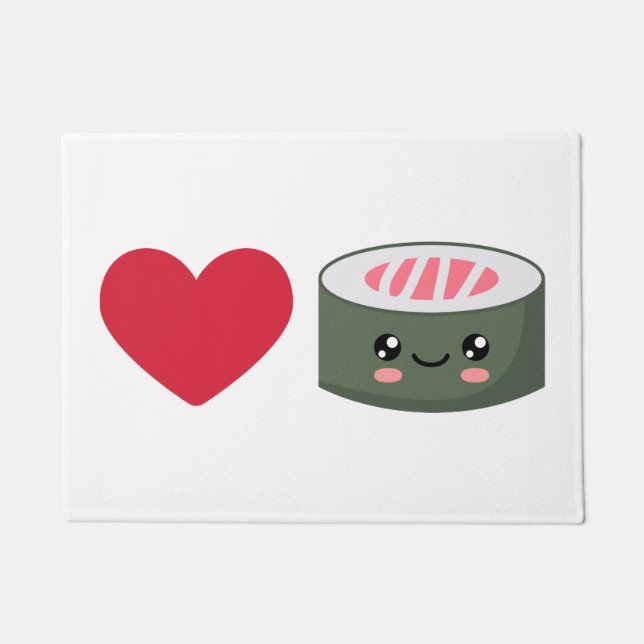 I love Sushi Doormat (Front)
