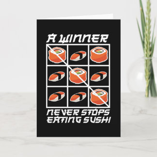 I Love Sushi Japanese Eating Sushi Card