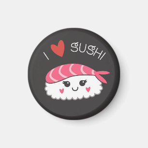 I Love Sushi Japanese Seafood Magnet
