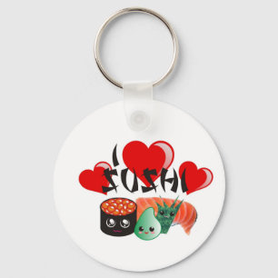 I Love Sushi Key Ring