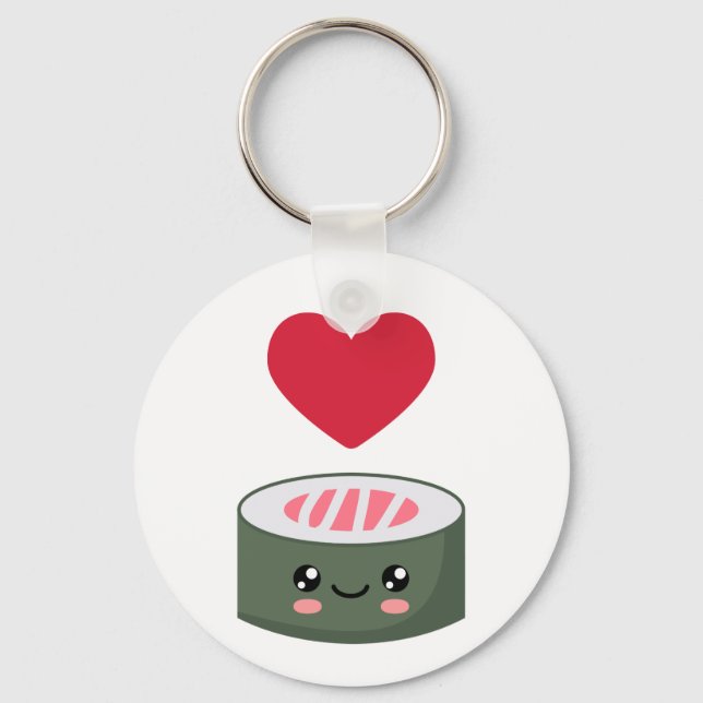 I love Sushi Key Ring (Front)