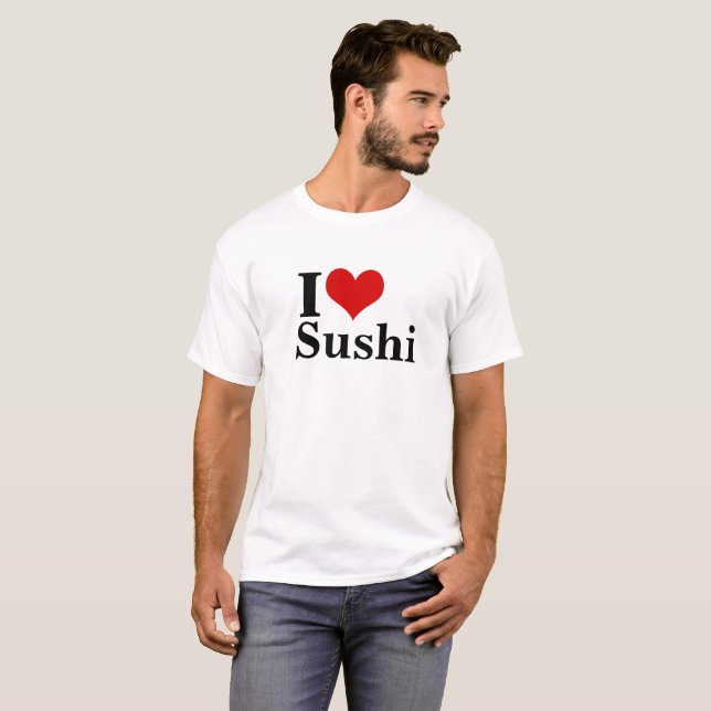 I Love Sushi Men's Basic T-Shirt (Front Full)