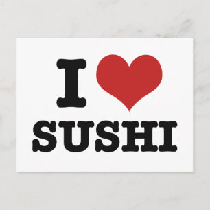 I Love Sushi Postcard