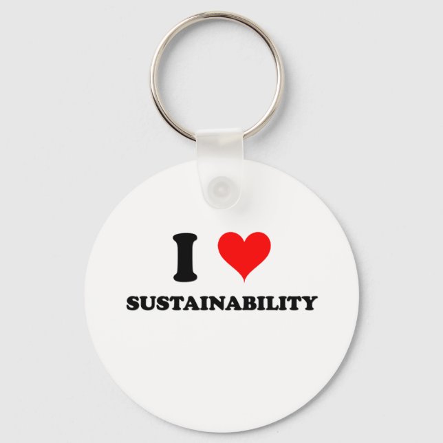 I Love Sustainability Key Ring (Front)