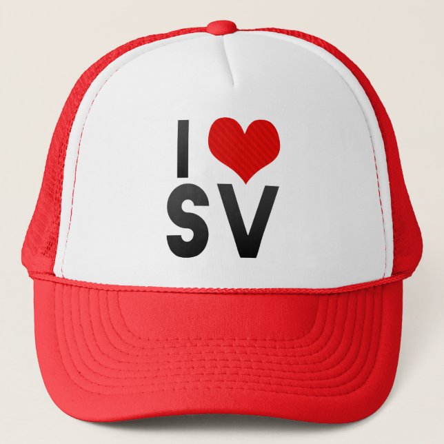 I Love SV Trucker Hat (Front)