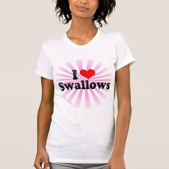 I Love Swallows T-Shirt (Front)
