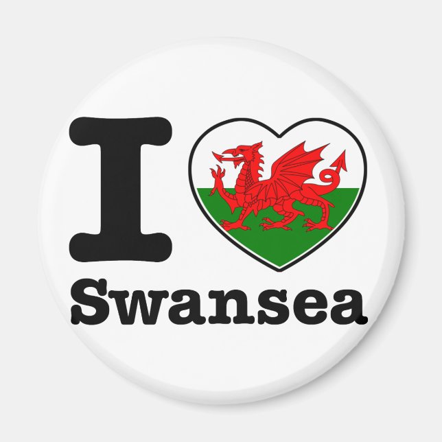 I love Swansea Magnet (Front)