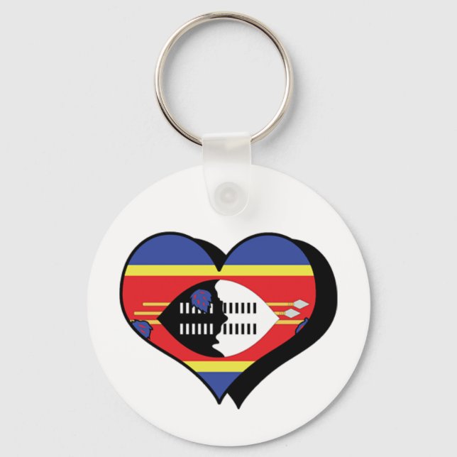 I Love Swaziland Keychain (Front)