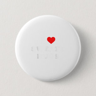 I Love Sweaty Hugs Marathon Watching Tee  6 Cm Round Badge