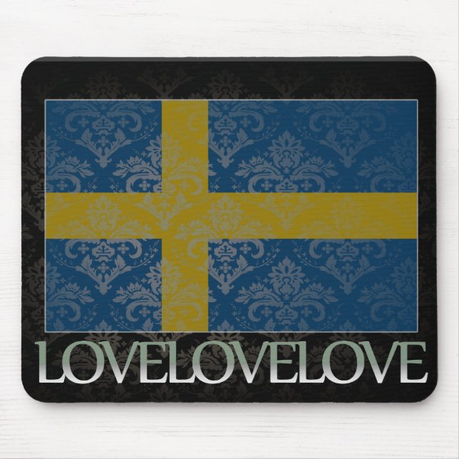 I love Sweden Cool Mouse Mat (Front)
