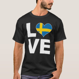 I Love Sweden Heart Flag Sweden T-Shirt