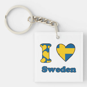 I love Sweden Key Ring