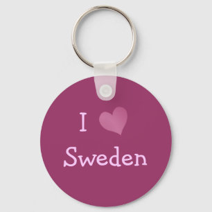 I Love Sweden Key Ring