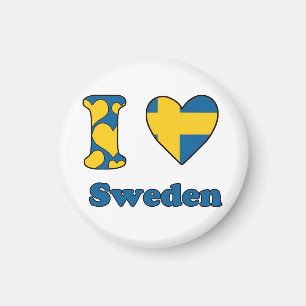 I love Sweden magnet