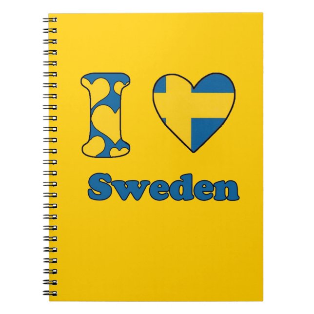 I love Sweden Notebook (Front)