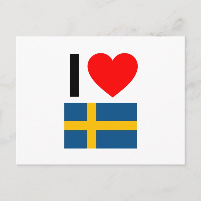 i love sweden postcard (Front)