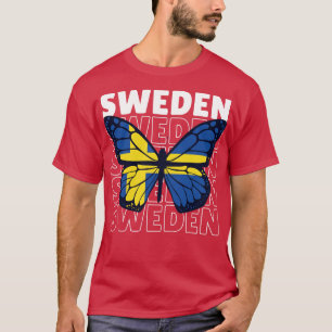 I Love Sweden Swedish Flag Swedish Pride T-Shirt