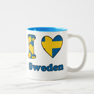 I love Sweden Two-Tone Coffee Mug