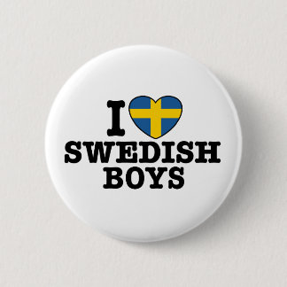 I Love Swedish Boys 6 Cm Round Badge